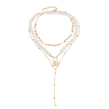 Shangjie OEM Gold Perlenschmuck Halskette setzt minimalistische Halskette Multi -Layered Long Anfang Halsketten